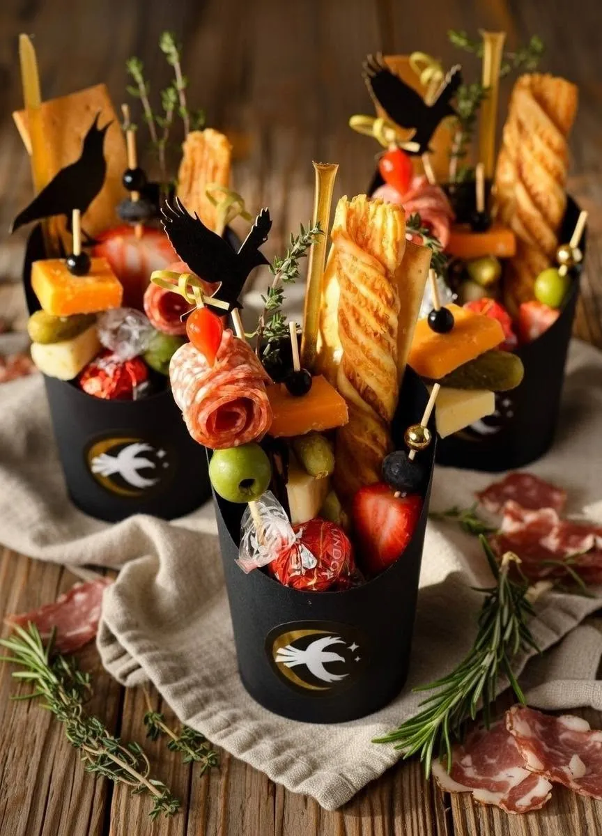 A gourmet charcuterie cup from The Cured Crow
